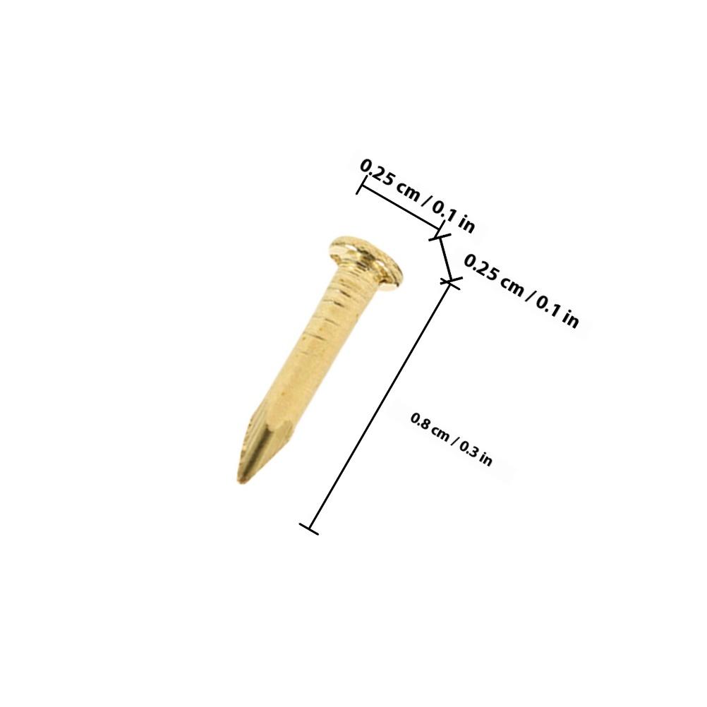 

200Pcs Copper Furniture Nails Sharp Strong Round Head for Home Repairs DIY Picture Hanging Copper Nails Furniture Nail