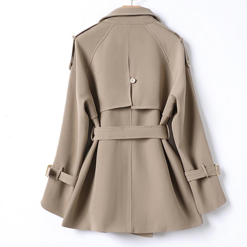 2024 Autumn British Style Women's Windbreaker: Fashionable, Slim Waist, Lapel Short Coat