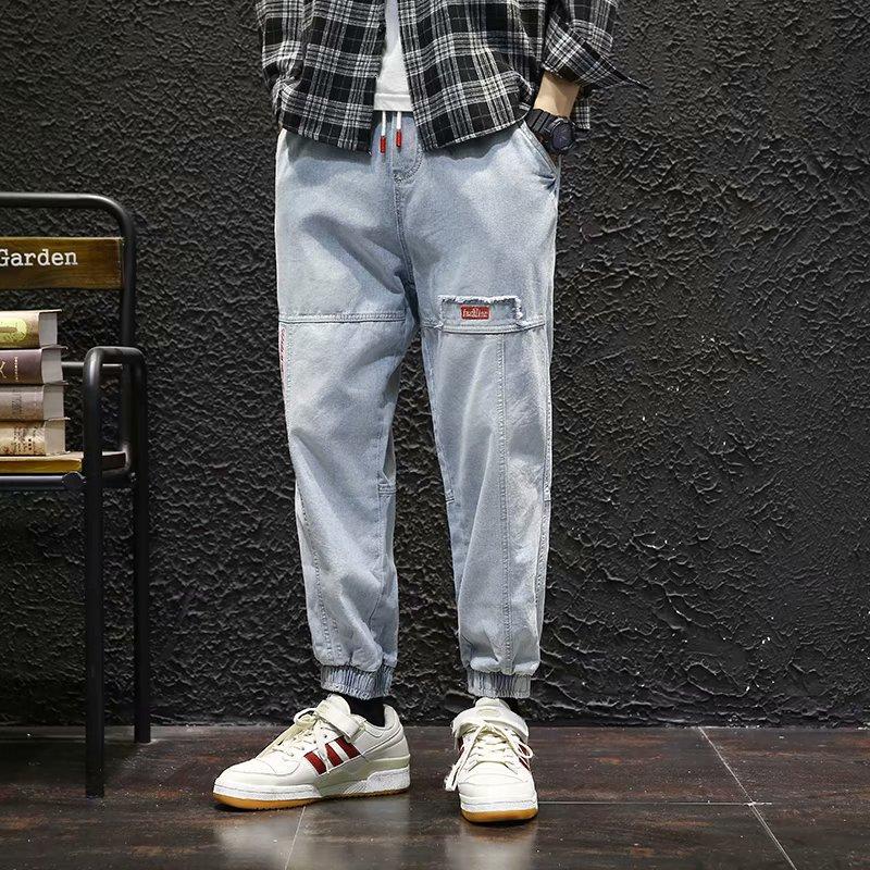 Streetwear Hip Hop Cargo Pants Men's Jeans Elastic Harun Joggers Autumn and Spring Men Clothing