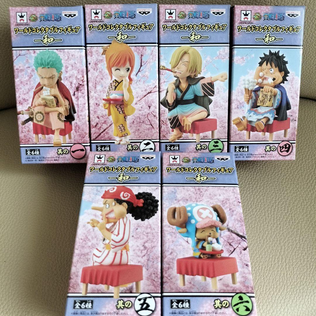 

[USED] Price Reduced One Piece World Collectible Figure - Wa - Complete Set of 6 Figures, Boxed and Opened, Front Cover