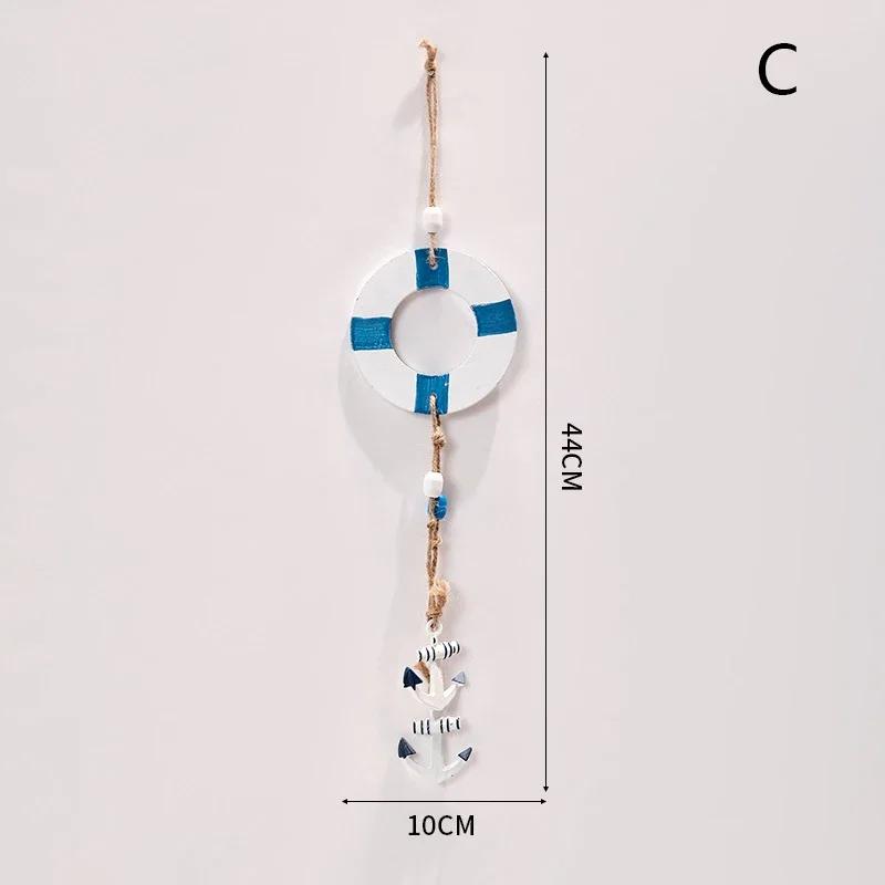 Mediterranean Style Decorative Pendant Home Background Wall Mounted Lighthouse Sailboat Wooden Crafts