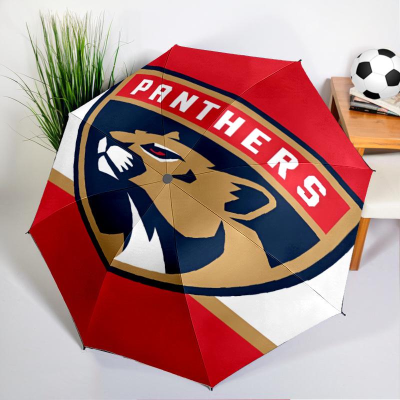 Panthers Team Spirit Umbrella 8-Frame for Travel, Camping, Casual Lightweight Portable Umbrella, Essential for Every Family Holidays Gift