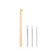 Wooden Handle Embroidery Needles Knitting Hook 3 Needles Crochet Needles Multi Size Cross Stitch Needles Beaded Embroidery
