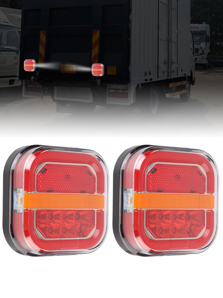 Taillight Turn Signal Indicator 28 LED for Truck UTV ATV Van Car Accessories Square Car Tail Lamp 12V 24V License Plate Lamp