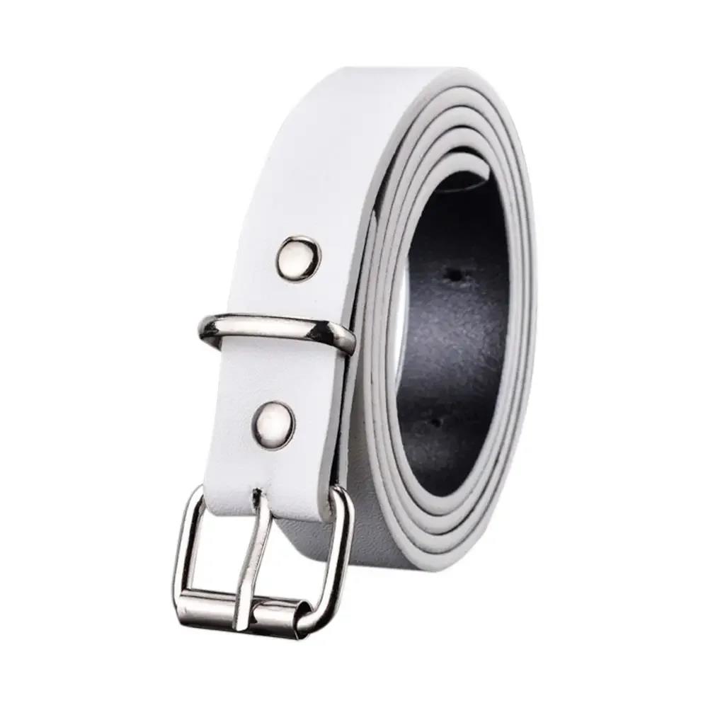 1PC Children PU Leather Belt - Adjustable Waist Strap With Metal Buckle For Jeans Pants And Dresses