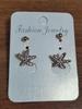 Korean Butterfly & Bowknot Cat's Eye Earrings with Pearl Studs