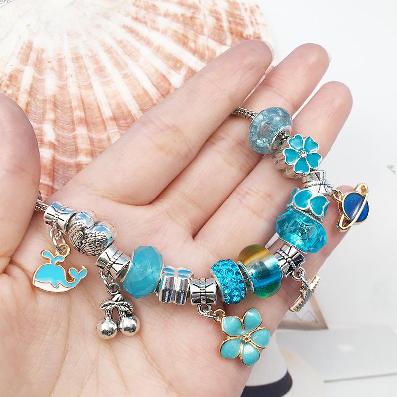 

66 шт., комплект для изготовления браслетов, ювелирные изделия, бусины, подвески, ожерелье-цепочка в виде змеи, подарочная коробка, набор для изготовления ювелирных изделий из бисера «сделай сам»