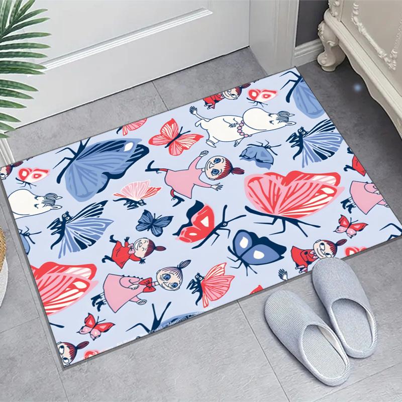 the Moomin Design Area Rug - Non-Slip, Soft & Cozy Floor Mat for Living Room, Bedroom, Office - Indoor/Outdoor Decorative Carpet