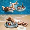 Summer water inflatable eight hole cup holder floating tray pool party drinks Fruit beer fresh ice bar