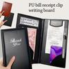 With Pen Insert Cash Receipt Folder Waterproof Bill Folder Portable Cash Book  Restaurant