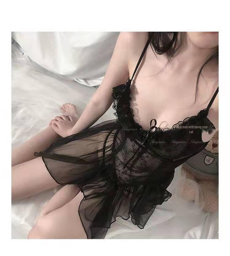 2211 Plus Size Transparent Sexy Lingerie Nightgown for Women