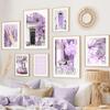 Wall Art Canvas Painting Dreamy Purple Paris City Towel Vintage Car Flower Living Room Decoration Posters Prints Wall Pictures