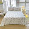 Flower Printed Flat Bed Sheets for Double Bed Single/Queen/King Reactive Printed Top Sheets for Beds sabanas cama Bed Linen