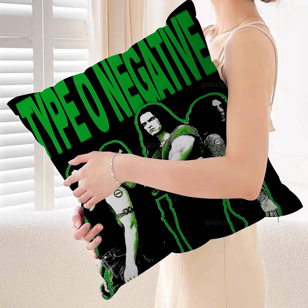 Rock Band T-Type O N-Negative Pillow Case Cushion Cover Car Throw Pillow Case For Sofa Car Christmas Gift 40x40cm 45x45cm