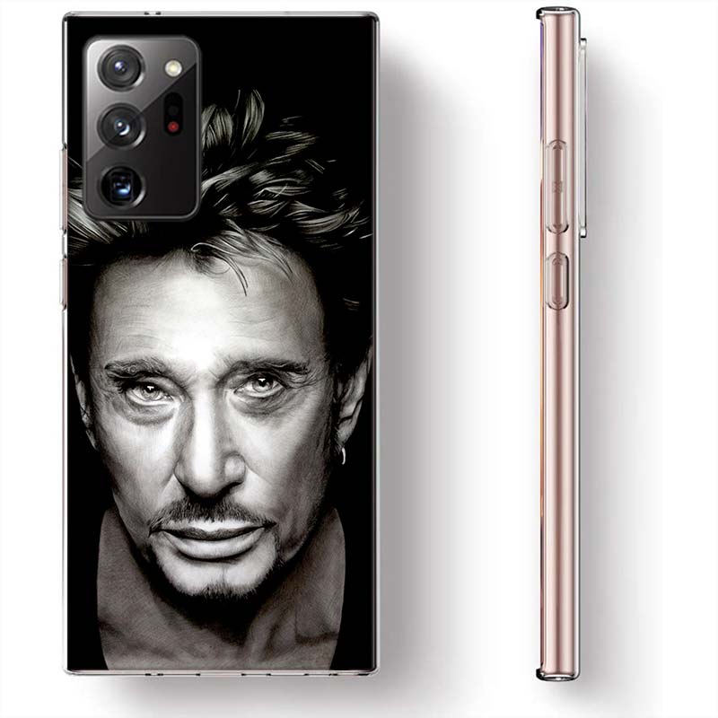 Johnny Hallyday Music Black Phone Case for Samsung A17 A37 A57 A55 A35 A25 A15 A54 A14 A24 A34 A13 A23 A33 A53 A07 A05S A04S A03