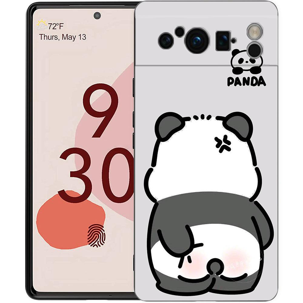 For Google Pixel 10 Pro Phone Case Pixel 9 Pro XL TPU Case Pixel 8 Pro 9A 8A 7A 7 6A 6 Pro Soft Cover Cartoon Panda