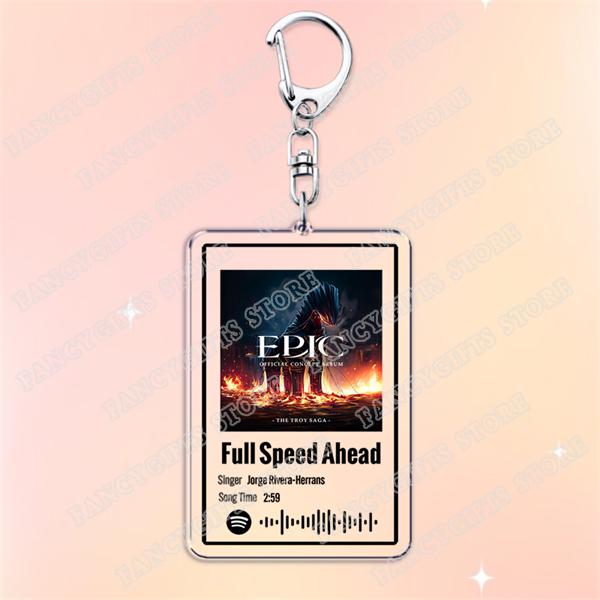 Hot Epic The Musical Songs Keychains for Women Accessories Bag Wouldn't You Like No Longer You Music Keyings Jewelry Fans Gifts