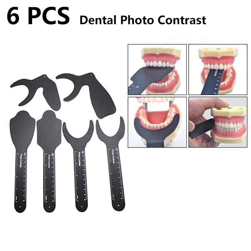 Dental Orthodontic Black Background Board Photo Image Contrast Oral Cheek Plate with Scale Mark Autoclavable Tools