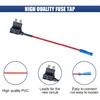 ZIMISI 5PCS 12V Car Add-a-Circuit Fuse, Standard APR ATO ATC Blade Fuse Holder with 5 x 5A Inserts, Automotive Fuses TAP Adapter Set for Car, Boat,