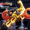Golden Gatling Electric Chain Soft Bullet Gun Diy Self-Assembly Tactical Gatling Gun Toy Children'S Christmas Gift