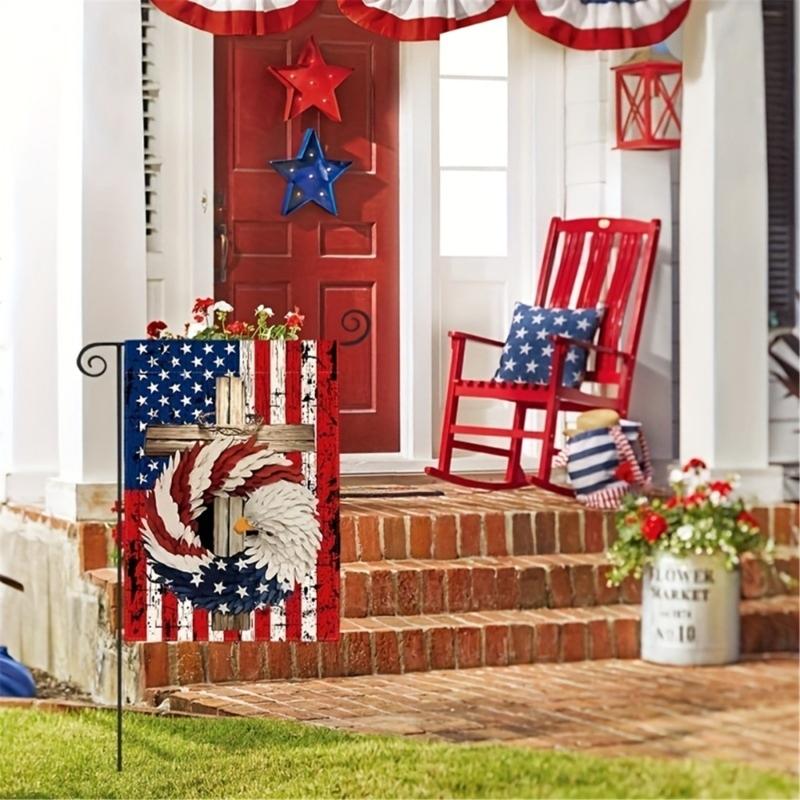 American Garden Flag Independence Memorial Day Yard Flag Outdoor Decorations