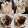 Natural Straw Woven Tote Bag, Large Capacity Beach Handbag Shoulder Bag with Tassel, Casual & Roomy for Summer Daily Use