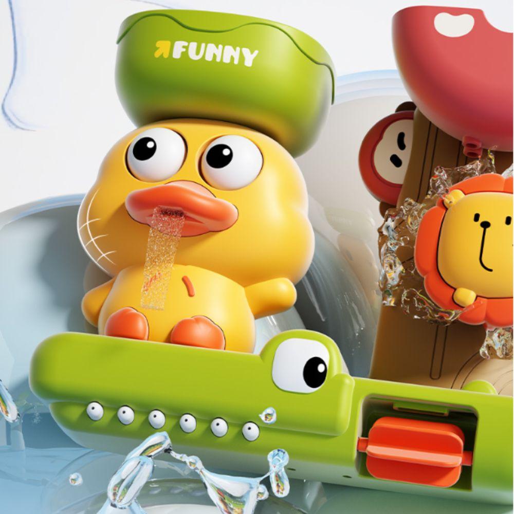 Wall Suction Cup Baby Spin Top Bath Toys Crocodie Baby Shower Toy Rotating Water Wheel Toy  Home