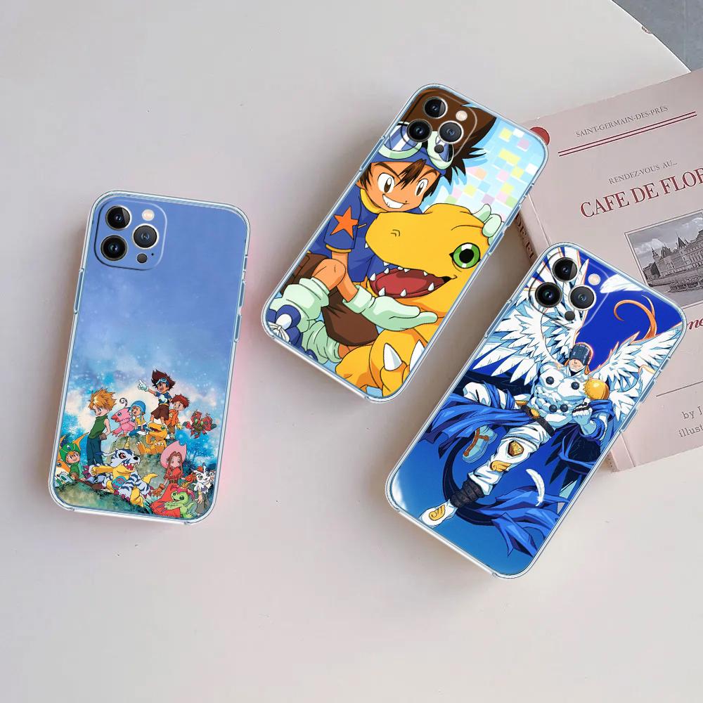 LO29 D-Digimons Soft Shell Transparent Phone Case for Samsung Galaxy A04 A04S A14 A23 A34 A54 M23 M33 M52 M53