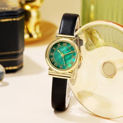Mode Mädchenuhr, Literarische Retro Kleine Runde Uhr Ins Stil Vielseitiges Armband Quarzuhr für Damen