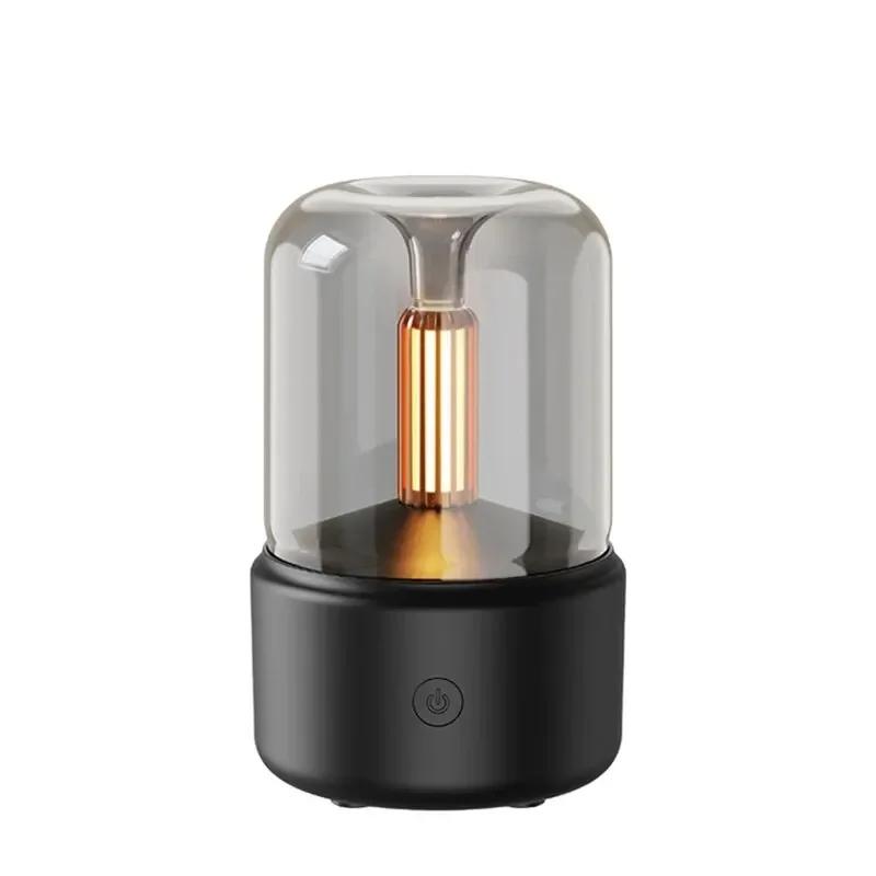

HOMEFISH Portable Mini Aroma Diffuser USB Air Humidifier Essential Oil Night Light Cold Mist Maker Sprayer for Home Gift чорний