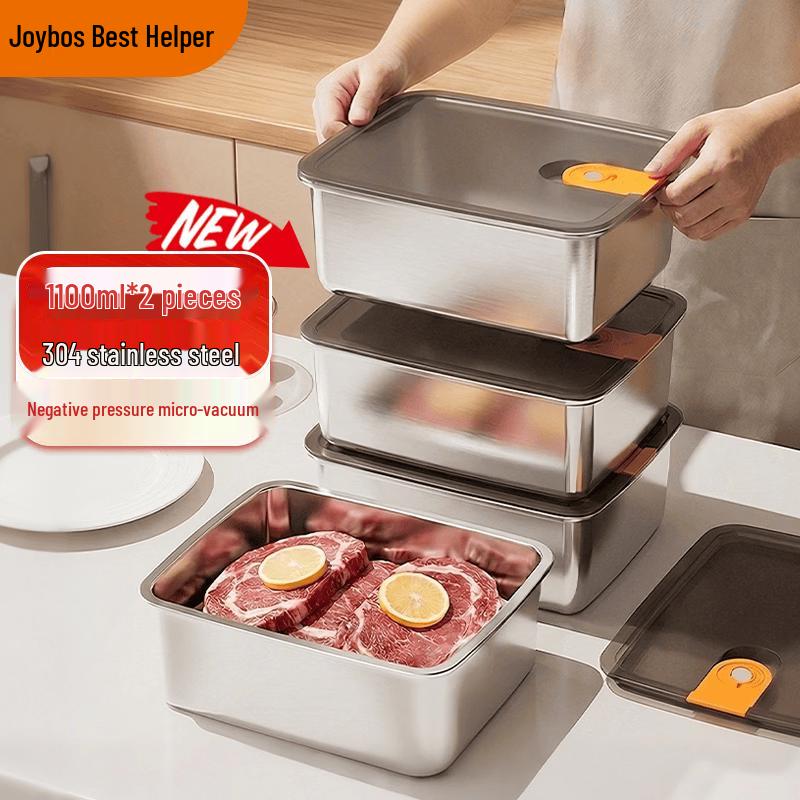 Jiabangshou 304 Stainless Steel Vacuum Food Storage Container Set