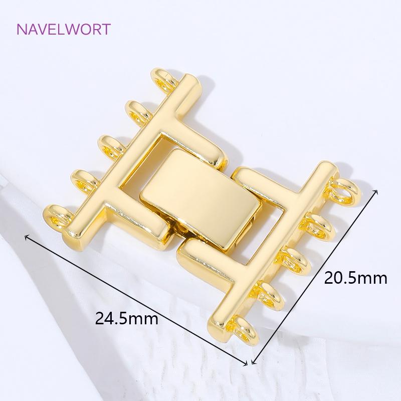 18K Gold Plated Pearl Clasps Fasteners,Brass Jewelry Clasps Connector For Bracelets Making,DIY Jewelry Making Accessories