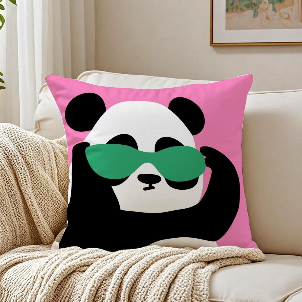 Funny And Fun Pictures Of Happy Animals Cushion Cover Linen Pillowcase Soft  for Sofa Bed Home Room Decor