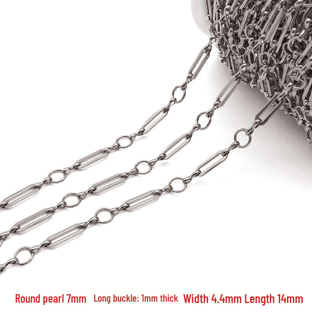 Stainless Steel Heart Oval Chain Pendant Charm for DIY Jewelry
