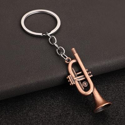 Saxophone Mini Instruments Keychain Mini Toys Car Pendant Trend Metal Keyring  Friends