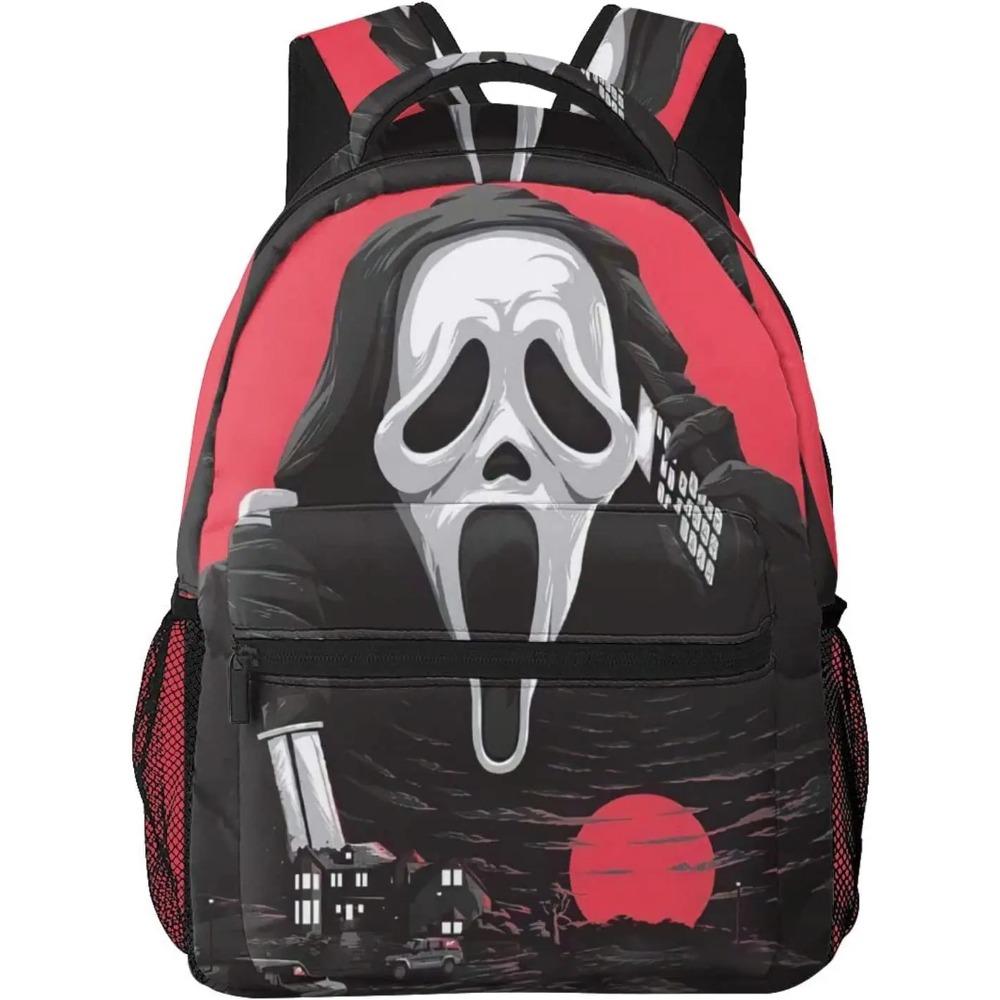 

Horror Movie Backpack Adults School Bag Casual College Bag Travel Zipper Bookbag Hiking Daypack for Women Men 11.5 x 8 x 16 inch
