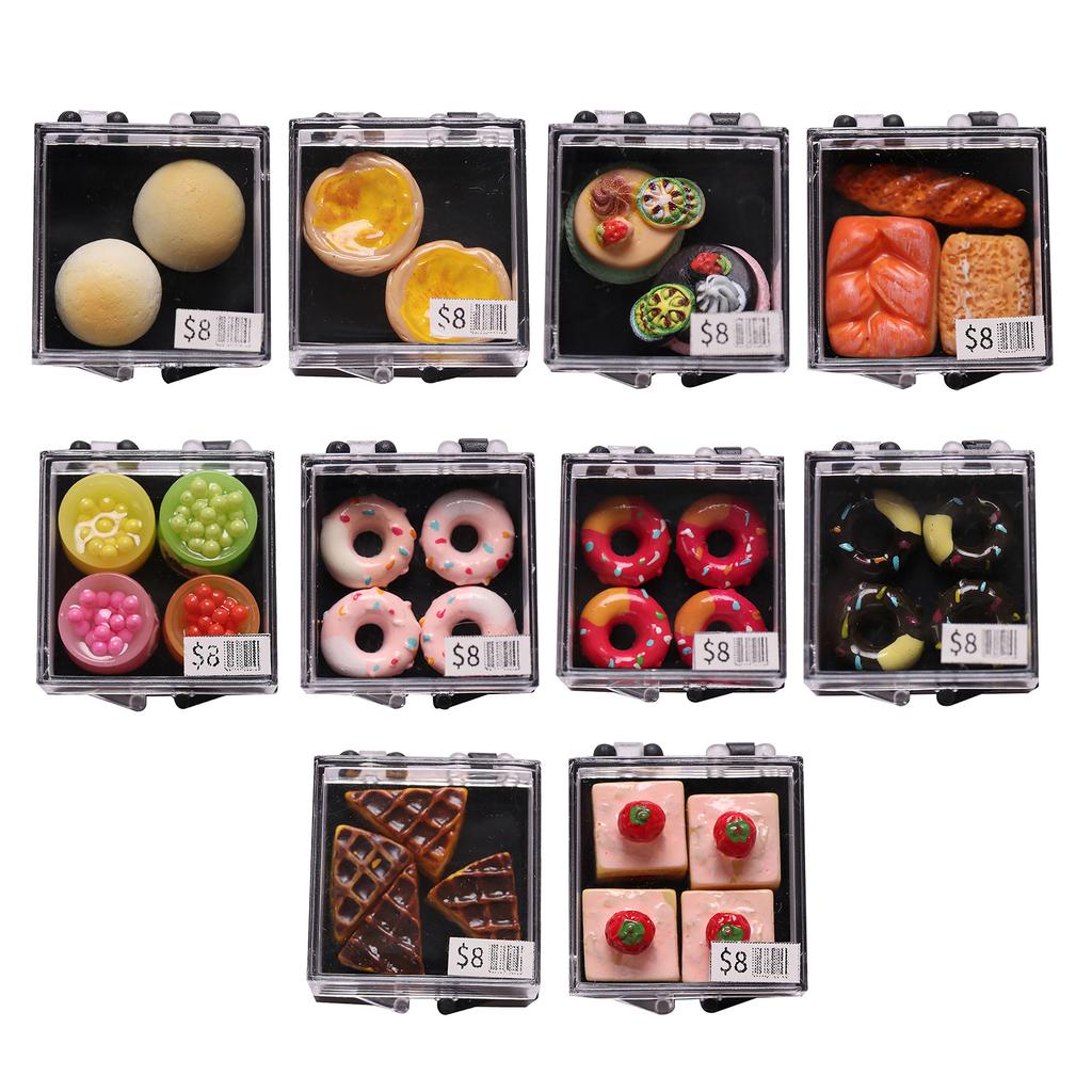 1:12 Scale Cute Dollhouses Dessert Cake Model Indoor Furniture Simulations Plastic Pretend Play Toy Model Toy for Girl