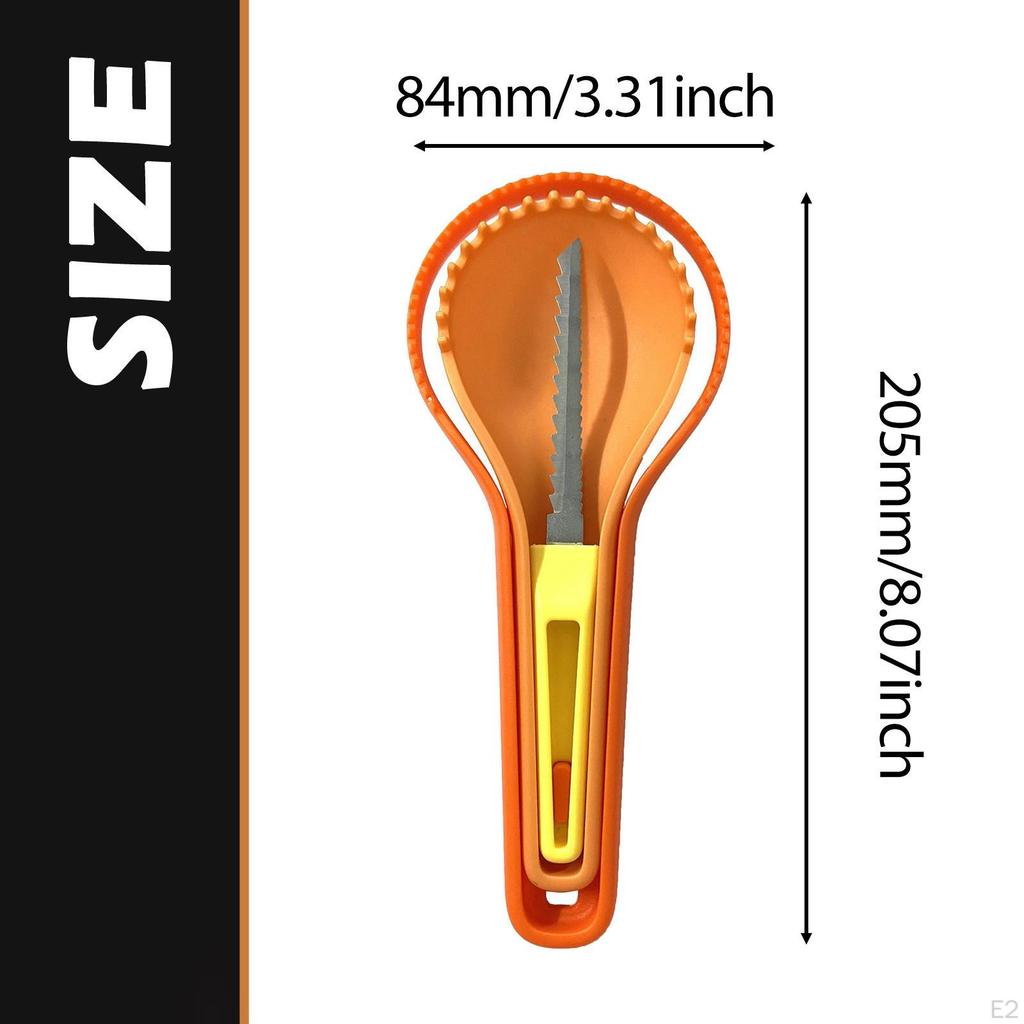 3Pcs Halloween Pumpkin Carving Kit Sculpting Tools Lightweight Food Serrated Stackable for