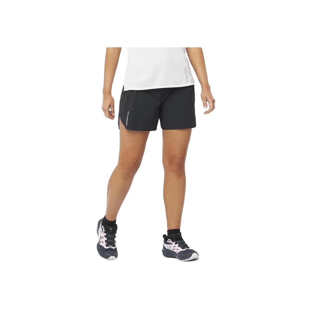 SALOMON Letter Print Outdoor Sports Casual Shorts Unisex Shorts Black LC1891500