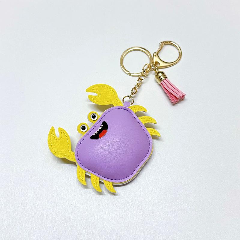 Krabben-Münzbörse Mikrofaserleder Mini-Geldbörse Make-up Kopfhörer Aufbewahrungstasche, Schultaschen-Hängeanhänger Handtaschen-Charm Zubehör