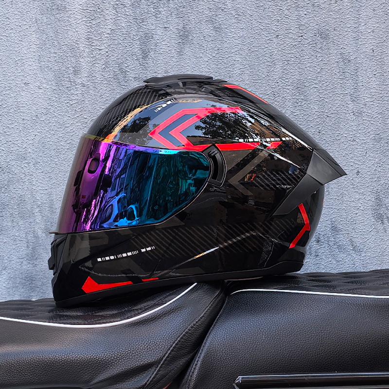 LVS-701 Safety Motorcycle Helmets Full Face Dual Lens Racing Helmet Strong Resistance Off Road Helmet DOT Approved