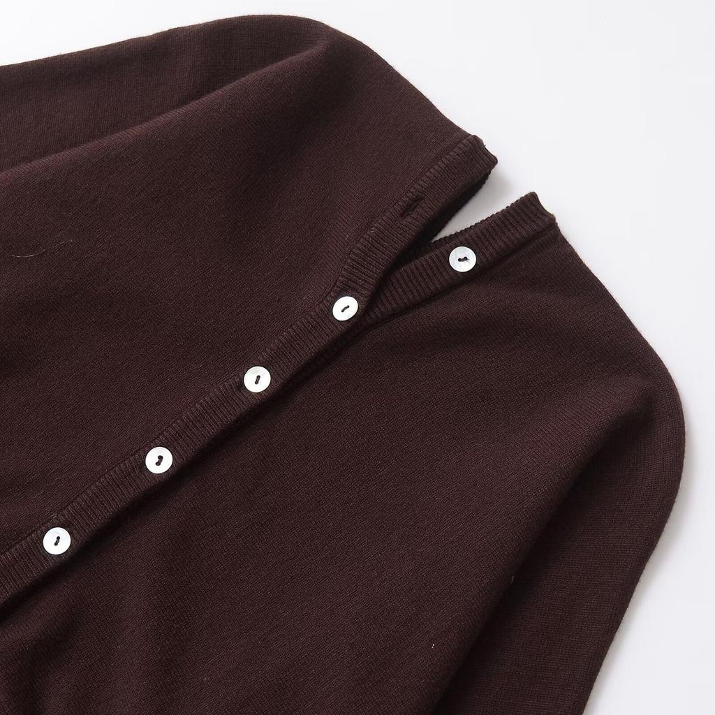  European and American Style, New Women's Fashion, Versatile, Cross-border French Slim Hem Knit Jacket