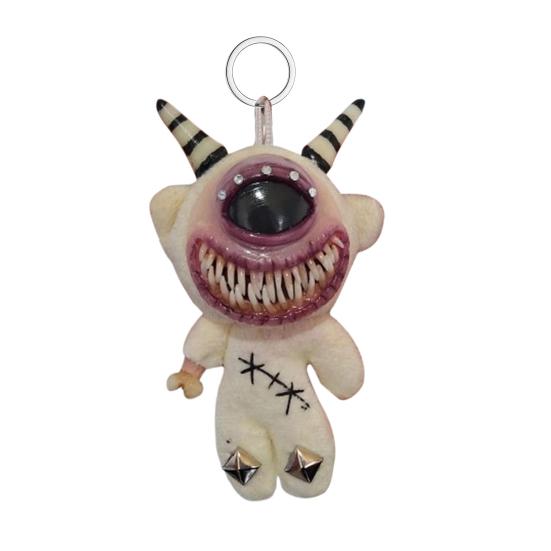 Gotycki Halloweenowy Brelok Ręcznie Robiony Punkowy Brelok z Dziwnym Horrorycznym Wzorem Lalki Akcesoria do Plecaka