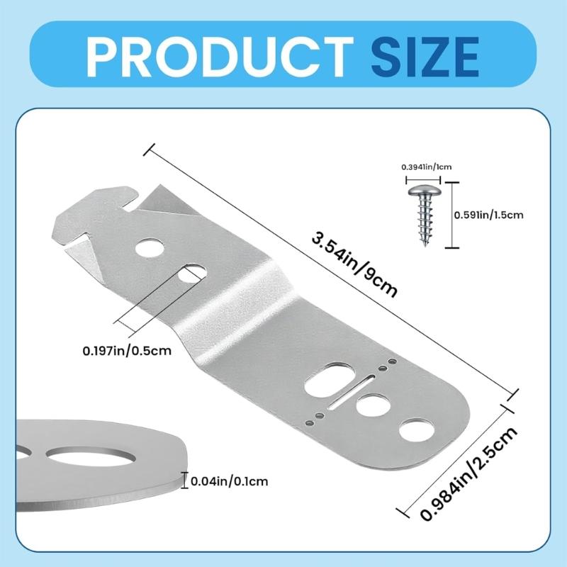 2Pieces Dishwasher Installation Clamp Replacement Set Universal Fit Mounting Brackets Suitable for Multiple Brands