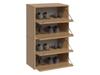 Shoe Cabinet Modo Shoes X2 Double 4 Shelves Artisan Oak Shelving For Home Office