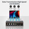 2,5 Gbit/s Ethernet-Switch 4 Ports 2500 Mbit/s Netzwerk-Switcher 2 Ports SFP+ Steckplatz 10G Home Lab Hub Internet-Splitter Plug and Play