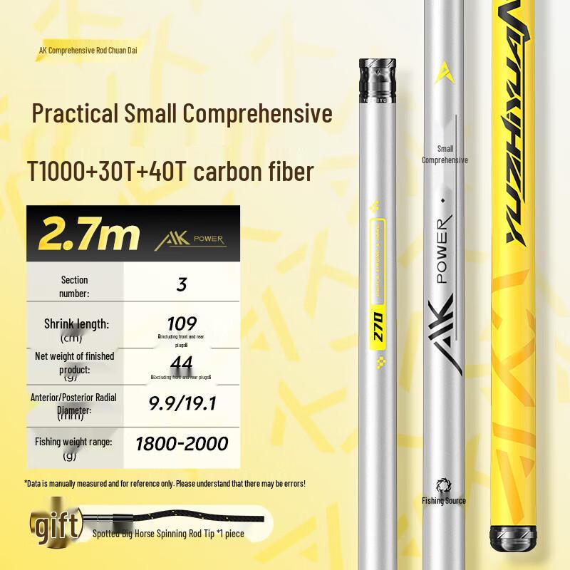 Yuzhiyuan AK All-Purpose Lightweight Hand Fishing Rod 2.7m
