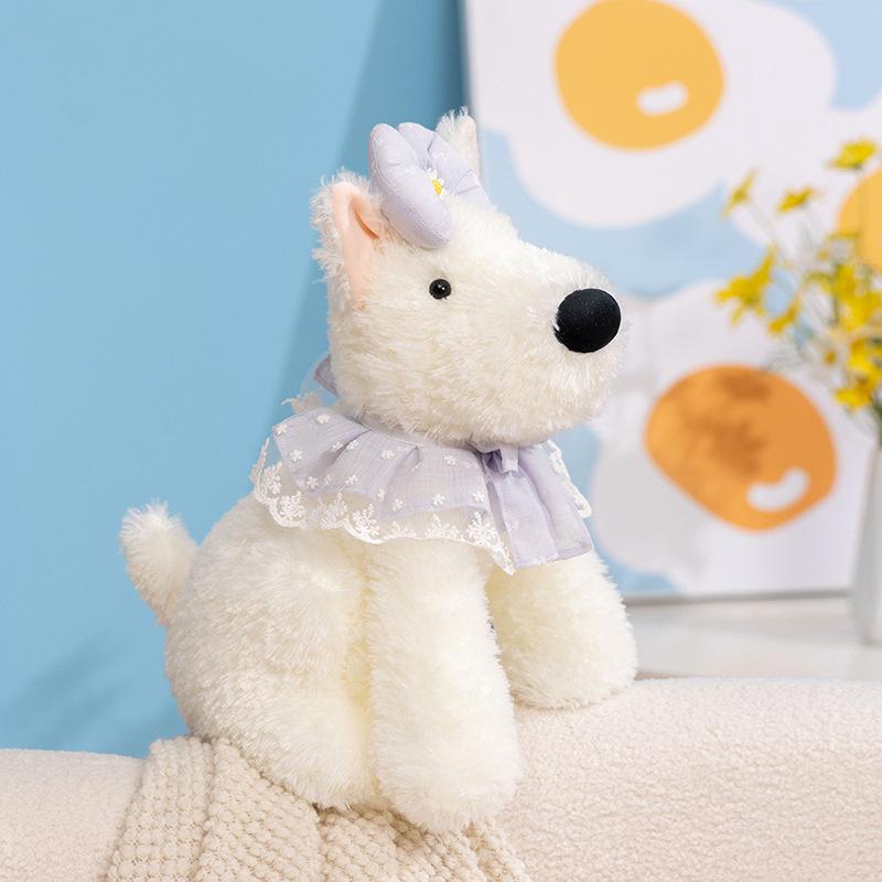 

Cute cute west highland doll plush toy puppy dog doll children soothing rag doll girl birthday gift 24cm（0.2kg）