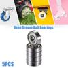 Motoforti 5pcs 626ZZ 6x19x6mm Double Metal Shield Single Row Deep Groove Ball Bearings Silver Tone