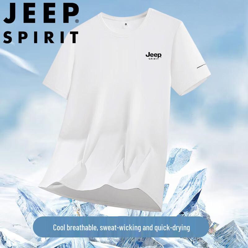

Мужская футболка JEEP SPIRIT с коротким рукавом, свободного кроя, из ледяного шелка 7XL